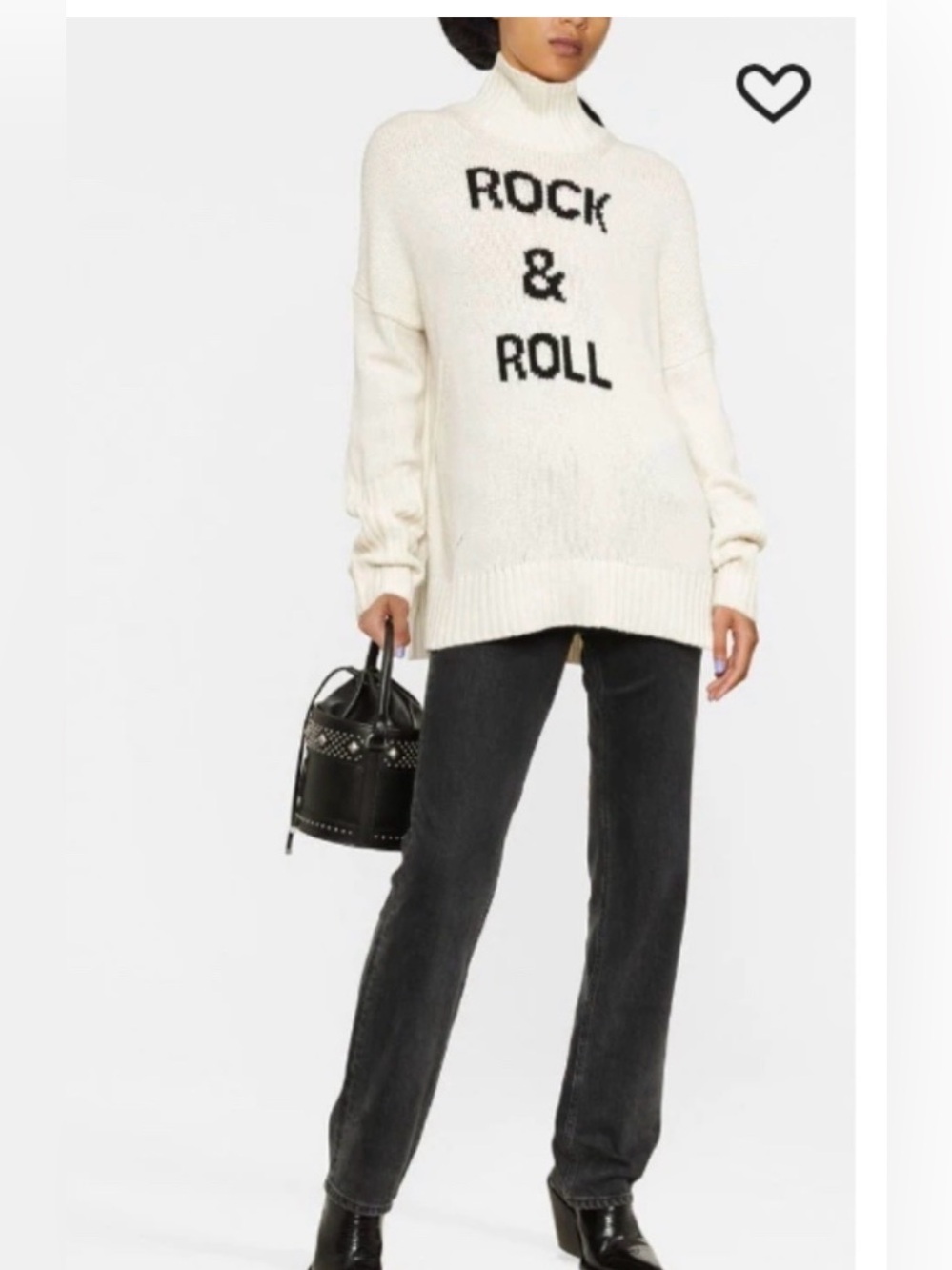 Zadig & Voltaire Rock & Roll Cream Turtleneck Sweater